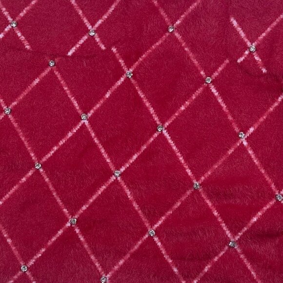 NWT Women’s Red Colorblock Studded Long Sleeve Bodycon Mini Dress Medium - Picture 7 of 9